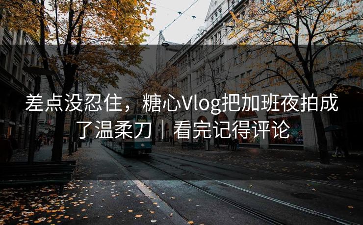 差点没忍住，糖心Vlog把加班夜拍成了温柔刀｜看完记得评论