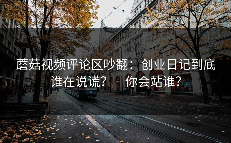 蘑菇视频评论区吵翻：创业日记到底谁在说谎？｜你会站谁？